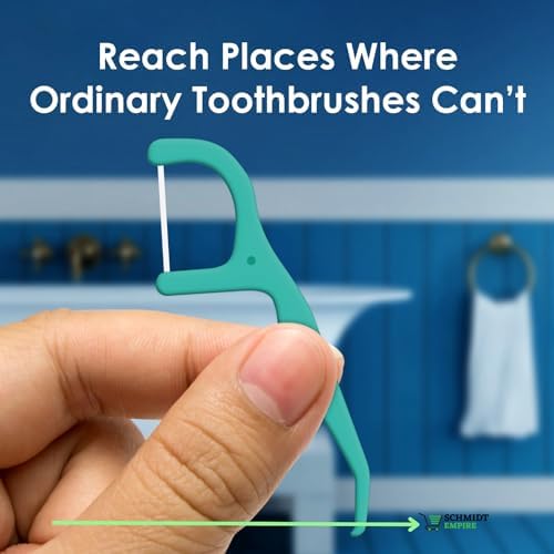 Kool Floss, Mint Waxed Dental Flossers Dr. Fresh, 60 Count (Pack of 3)