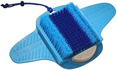 Fresh Feet- Foot Scrubber With Pumice Stone, Cleans, Smooths, Exfoliates & Massages your Feet Without Bending in the Shower or Bathtub