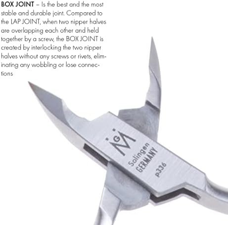 GERMANIKURE Luxury Cuticle Nipper in Leather Case, Double Sharpened, Ethically Made in Solingen Germany