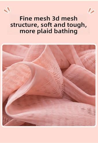 Soft Washable Towel Loofah 2 in 1 Loofah Sponge Washcloth for Exfoliating for Bath Wash Face Loofah Combo (Khaki)