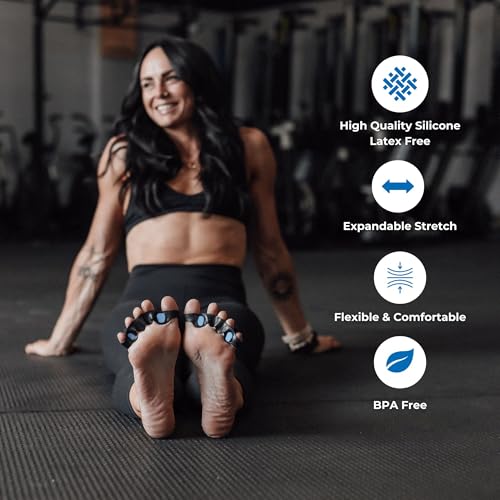 The Toe Spacer FLEX | Recovery from the Ground Up, Correct Bunions, Plantar Fasciitis, & Correct Toes | Adjustable Unisex Toe Spacer, perfect for first time users - Relieve Foot Pain and Tension