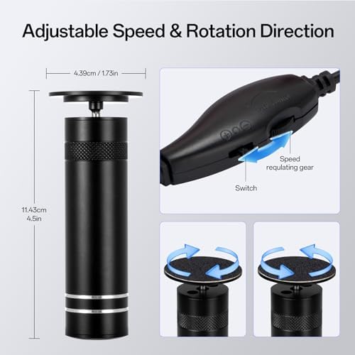 FSA&HSA Eligible Electric Foot Callus Remover with 60pcs Sandpaper Discs, Professional 1200RPM Aluminum Callus Remover for Feet, Stepless Speed Control Foot File for Dead Skin (Black)