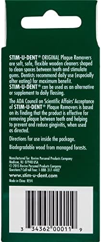 Stim-U-Dent Plaque Removers 24 Packs of 25 Picks/Pack (600 Picks) - Mint Flavor