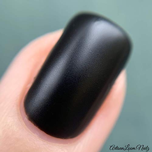 Matte Black Nail Polish - Atomic Polish - Carbon (C) Matte