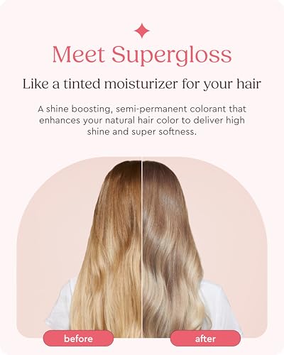 Glaze Supergloss Color Conditioning Gloss – Hydrating Semi-Permanent Color Hair Gloss & Shine Boost – Color Depositing Mask - Vegan, Cruelty-Free – 6.4 Fl Oz - Vanilla Lights - Cool Blue Toner