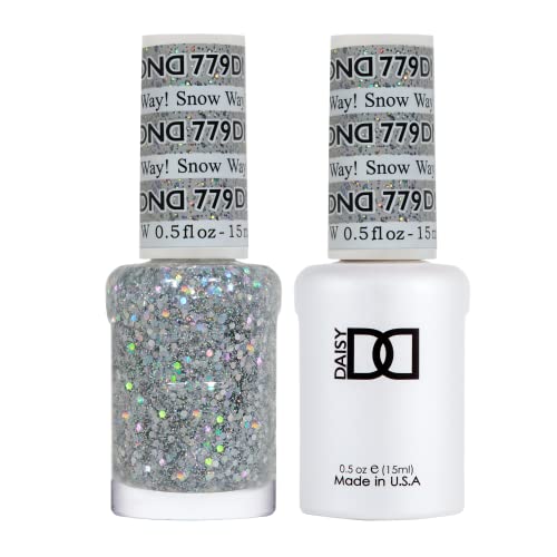 DND Gel Polish Set, Multi Glitter Collection, UV/LED GelPolish and Air Dry Nail Lacquer, Matching Chip-Free Polish Duo, 0.5 Fl Oz Each