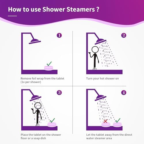 Shower Steamers Aromatherapy for Women or Men, Organic Shower Bombs with Chamomile Rose Lavender Mint Watermelon Eucalyptus Essential Oil, 18-Pack Bath Bombs Birthday Gift