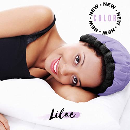 Glow by Daye Cordless Deep Conditioning Thermal Heat Cap, Microwavable Heat Therapy for Hair, Portable, Reversible Lilac