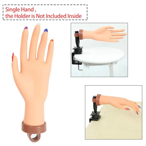 Practice Hand for Acrylic Nails,Mannequin Hands for Nails Practice,Nail Art Hand Nail Training Hand Nail Fake Hand Nail Hand Practice Acrylic Nail Hand 1Pcs Nude Hand