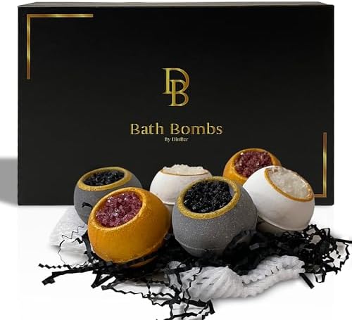 Bath Bombs, 6PC Luxury Gift Set, Girls Gifts, Mothers day Surprise, Valentines Day, Relaxing Kit, Bath Bombs for Women, Organic, Non Toxic, for Sensitive Skin, Natural, Lavender, Essential Oils & Salt