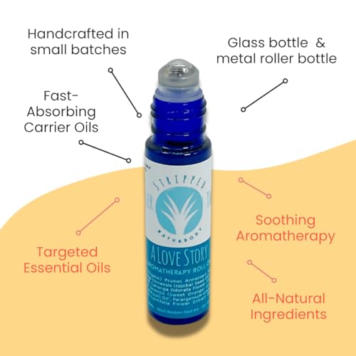 A LOVE STORY Essential Oil Roll On (12ml) | Couples, Massage, Self-Love Essential Oil Blend | All-Natural Aromatherapy for Romance and Passion