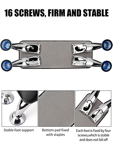 Nail Arm Rest for Acrylic Nails, Microfiber Leather Nail Hand Rest Cushion for Nails, Soft Hand Pillow Footstool with 4 Stainless Steel Stands Thick Sponge Nail Pillow for Nail Tech Use (Black)