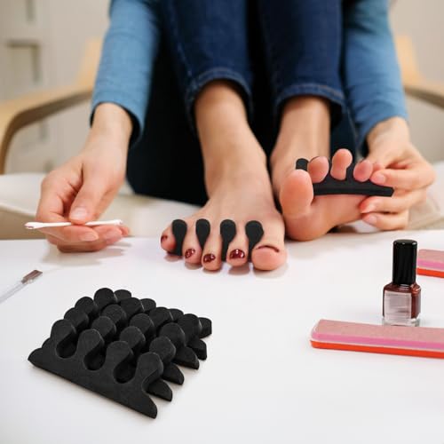 600 Pieces/300 Pair Toe Separators Kit, Sponge Toe Spacers Pedicure Tool for Women, Toe Spreaders Finger Dividers for Nail Art Painting Polishing Spa