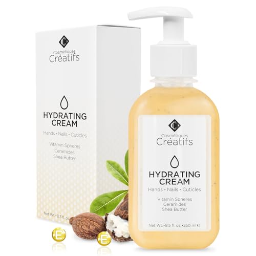 Moisturizing Hand Cream for Dry, Cracked Hands, Nails and Cuticles - 8.5 fl. oz. - Anti-Aging Skin Moisturizer with Vitamin E, Shea Butter, and Ceramides