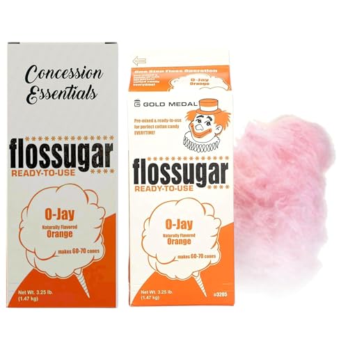 Concession Essentials - GM-Orange Floss-1ct Cotton Candy Floss Sugar Orange -1 Carton