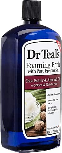 Dr Teal's Foaming Bath Combo Pack (68 fl oz Total), Moisturizing Shea Butter & Almond Oil, and Glow & Radiance with Vitamin C and Citrus Essential Oils