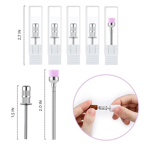 400 Pcs Sanding Bands for Nail Drill with 4 Mandrel Bits for Manicure and Pedicure, 60/80/100/120/150/180/240/320 Grit