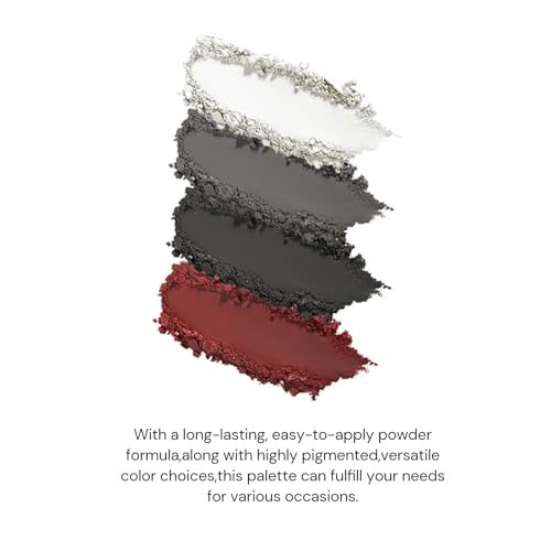 Flower Knows Swan Ballet Six-Color Makeup Palette,Eyeshadow,Blush,Highlighting & Contour All-in-One Face Makeup Palette with 4 Matte+2 Shimmer Smoky Shades(02 Black Swan,0.23 Oz)