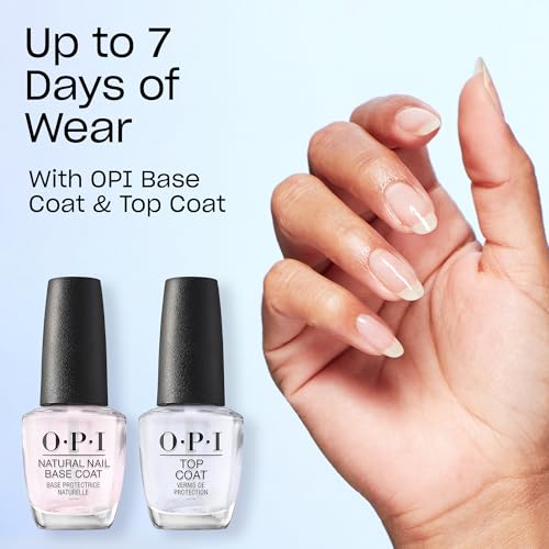 OPI Nail Lacquer Nail Polish | Sheer Light Nude Pink Crème Chip Resistant Nail Polish | Vegan, Fast Drying, Streak Free