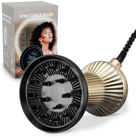 Diffuser Hair Dryer for Curly Hair, Hair Dryer Diffuser for Blow Dry and Volumizing, Lightweight Curly Hair Diffuser Easy to Use