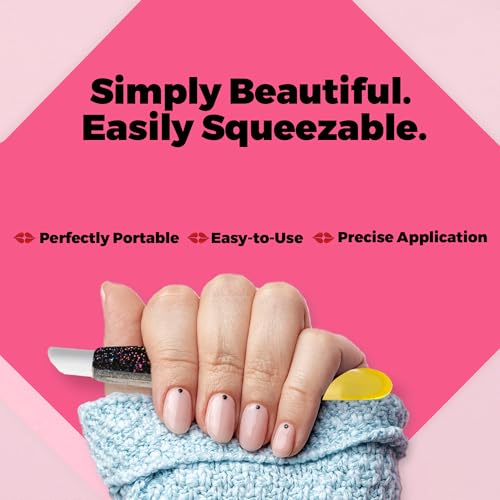 Nail Care Headquarters Refillable Holographic Cuticle Oil Pen for Nails - Empty Holo Squeeze Nail Oil Pen with Brush from by Bliss Kiss 3-Pack