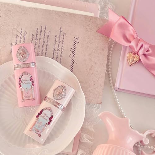 Flower Knows Strawberry Cupid 12 Pack Makeup Gift Box Set,Lip Cream×2+Liquid Blush×2+Makeup Palette×1+Hand Mirror×1+Solid Perfume×1+Hair Clip×1+Cushion Powder Puff×2+Eyeshadow Brush×1+Gift Box×1