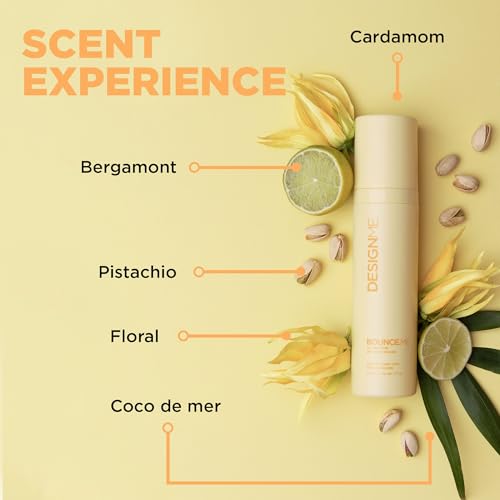 Design.Me BOUNCE.ME Curling Gel Spray | Frizz-Free Curl Defining Gel - Refresh Curls, Waves, Coils | Non-Crunchy, Non-Sticky Formula - Climate Control Styling, 7.77Oz