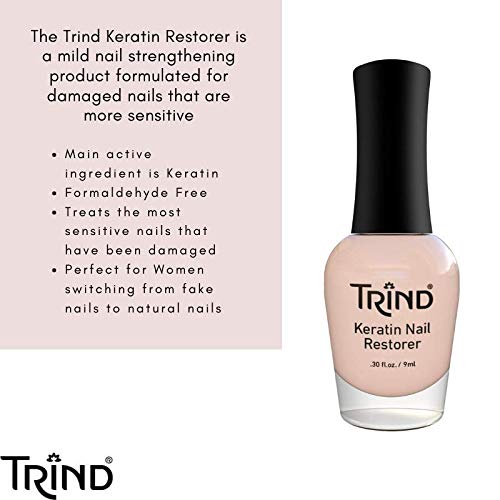 Trind Keratin Restorer, Nail Strengthener for Damaged Nails 9ml