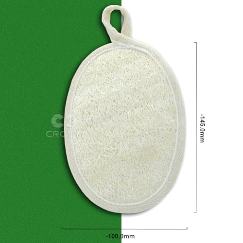 Natural Loofah Exfoliating Body Scrubber, Made with Natural Shower Loofah Sponge for Men and Women’s SPA - Pack of 6 Exfoliating Loofah Sponge Package,Perfect for Bath Shower
