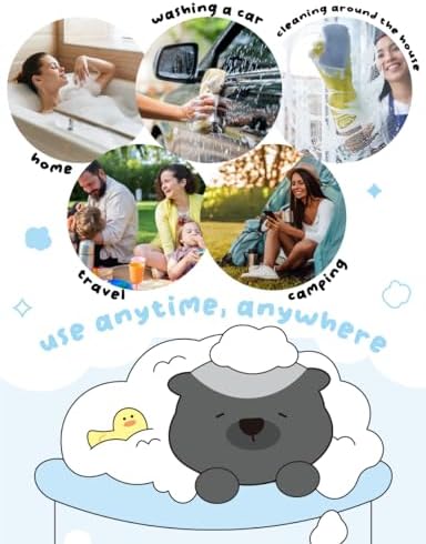 Disposable Bath Sponge White 24Pack / Easy to Carry Anytime, Anywhere/Travel, Camping, Clean Shower Supplies