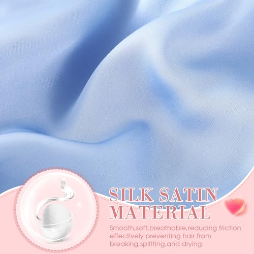 4 Pcs Silk Satin Bonnet for Sleeping Double Layer Hair Wrap Night Sleep Cap Turban for Women Gift Long Curly Straight Hair(Light Color)