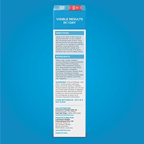 Flexitol Heel Balm, Rich Moisturizing & Exfoliating Foot Cream, 4 Oz Tube (Pack of 2)