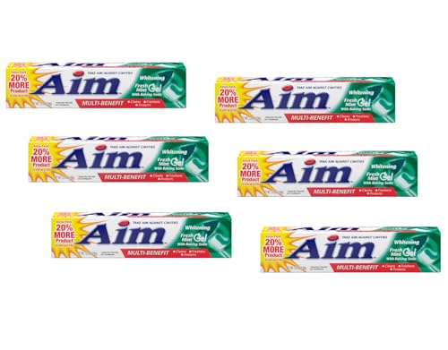 Aim Toothpaste 6 oz Tube (pack of 6) Fresh Mint gel