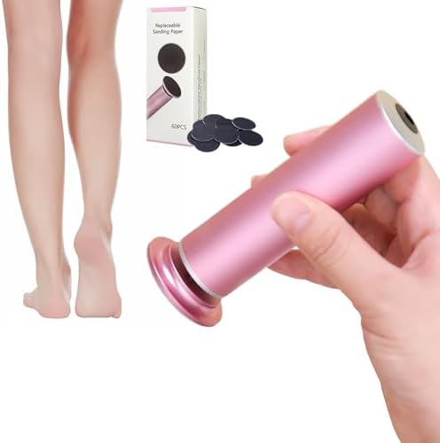 Dermave Electric Foot Callus Remover – Pedicure Tool with 60pcs Sanding Discs, Electric Foot Callus Remover, Callus Remover for Feet - Foot File for Dead Cracked Skin, Men/Women (Pink)