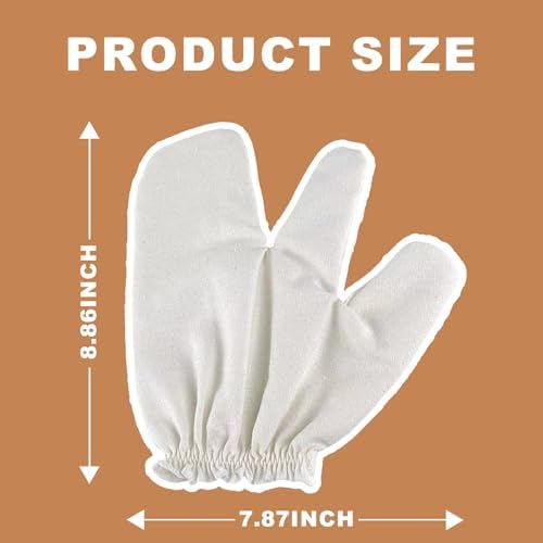 Ayurvedic Garshana Gloves for Body Massage Raw Silk Exfoliating Massage Gloves with Elastic Wrist Bands for Men Women Traditional Wellness Tool for Skin Care and Relaxation (2PCS)
