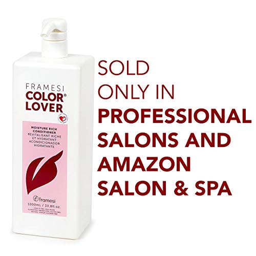 Framesi Color Lover Moisture Rich Conditioner, Sulfate Free Conditioner with Coconut Oil and Quinoa, Color Treated Hair