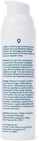 Auraglow Whitening Toothpaste Booster, Add to Toothpaste to Whiten, 9% Hydrogen Peroxide Teeth Whitening Gel Toothpaste, 350+ Whitening Treatments, 6-Month Supply, 2.6oz