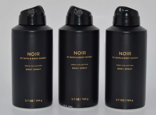 Bath & Body BODY SPRAY Mens Collection [3 Pack] 3.7 oz / 104 g (Packaging may Vary) (NOIR)