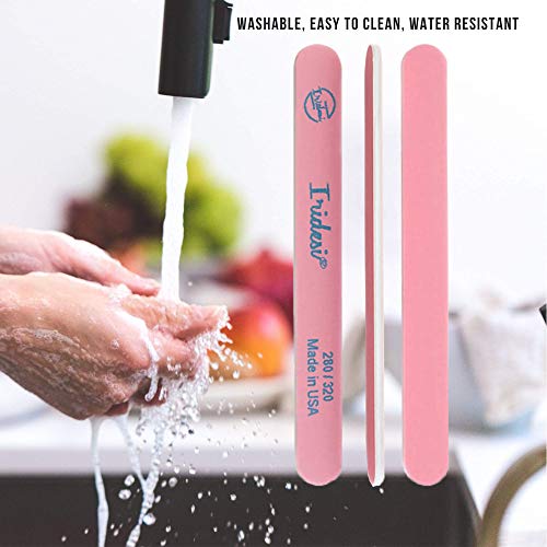Nail Files and Buffers Premium Pink Light Pink 280 320 Washable Emery Boards 7 Inches Long 12 Pack
