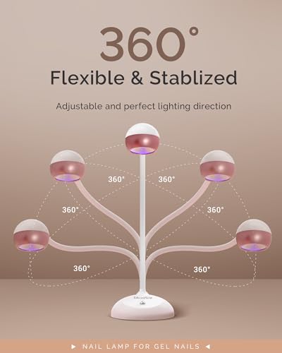 MelodySusie 2 in 1 Gel X Lamp, Cordless Gooseneck Nail Desk Lamp and Flash Cure UV Nail Lamp with Reflector Cup for Flash Curing, Professional Nail Art Tools for Manicure, Salon Use