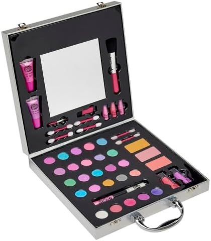 Shimmer 'n Sparkle Glitter Makeover Studio Beauty Kit – All-in-One Beauty for Eye, Cheeks and Lips for Ages 8 and Up