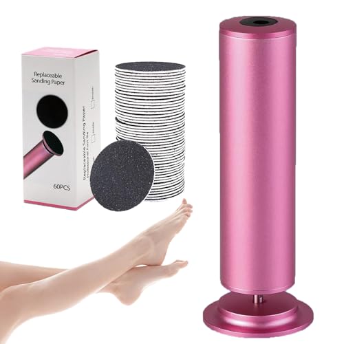 Dermave Electric Foot Callus Remover, Adjustable Speed Electric Foot File, Professional Pedicure Tool for Dead Skin,Calluses,Chapped Skin,for Women&Men,with 60pcs Replacement Sandpaper Disk