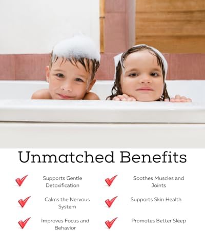 Kids Detox Bath Soak, with Bentonite Clay, Magnesium Sulphate & Himalayan Salt, Heavy Metal Detox