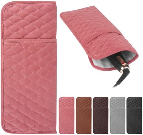 Heat Resistant Hair Tools Organizer Bag Portable Travel Storage Cover Case for Hair Straighteners, Curling Irons, Flat Irons and Hot Styling Tools(13.8" x 5.5")