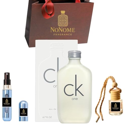 ORIGINIAL DESİGNER BRAND COLLECTİONS-Colognes for Man 3 Pieces Set Bundle With Ck One Eau de Toilette 6.7 OZ - 5ml Refillable Perfume Atomiser- Hanging Car Smells-Fragrance Gift Set for Men