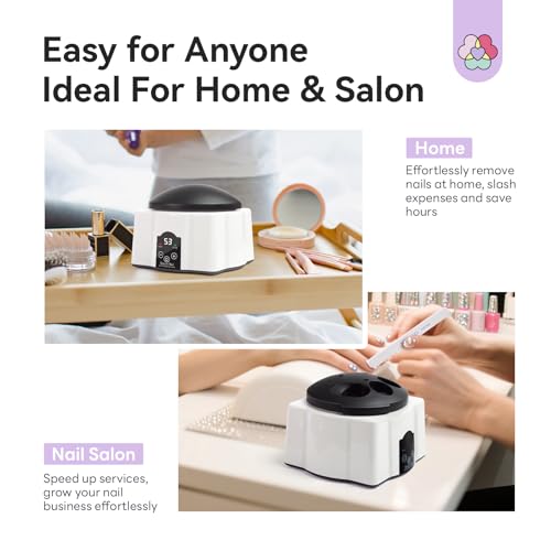 SAVILAND Advanced Nail Soaking Bowl: Gel Nail Polish Remover Machine Nail Steamer Remover Gel Polish Removal Electric Acrylic Nail Remover Soak off Bowl Gel Polish Remover with Cuticle Oil Salon Home