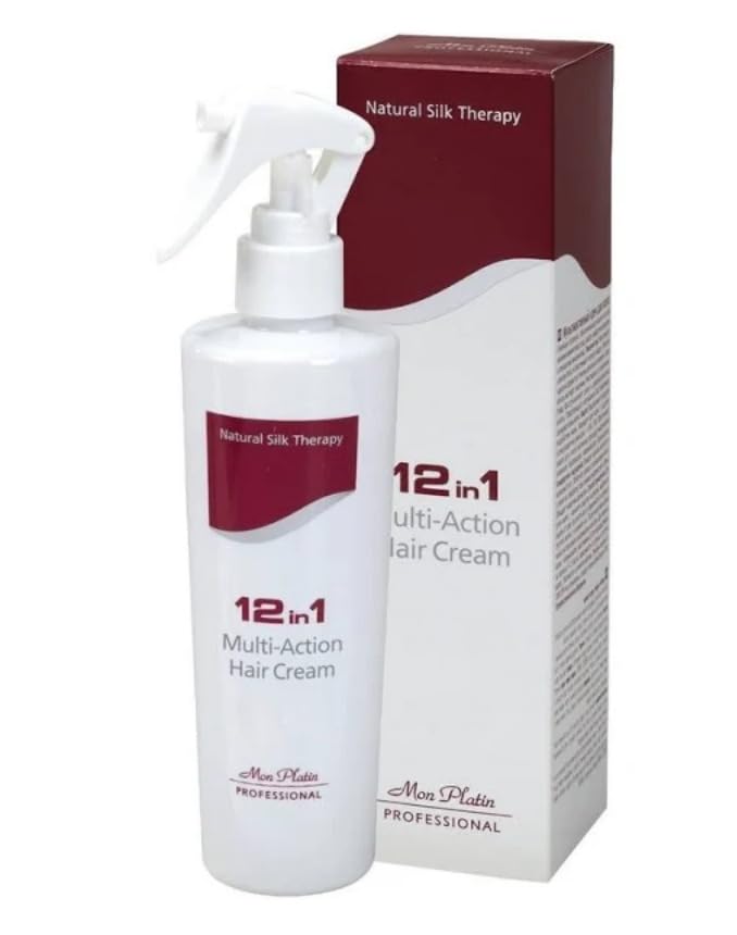 Mon Platin Professional Multi-Action Hair Cream with Black Caviar - 250 ml 12-in-1 Premium Leave In Conditioner Spray for Dry Da