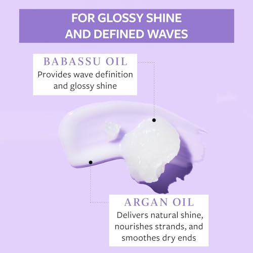 FUNCTION OF BEAUTY Leave In Conditioner Treatment for Wavy Hair, 7 oz Each (2-Pack) - Provides Wave Definition, Glossy Shine and Smooths Dry Ends, Sulfate-Free, Customizable Haircare