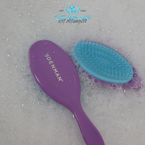 Denman Wet Detangler Shower Hairbrush for Detangling All Hair Types for Women, Kids and Men - Wet Hairbrush for Everyone – D95