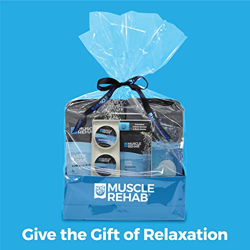 Epsom Salt Bath Bombs with Arnica – Muscle Recovery Bath Soak for Aches & Tension Using Clary Sage, Vetiver & Eucalyptus – Magnesium Bath Bombs | Transdermal Bath Soak for Muscle Pain, 4 Bombs